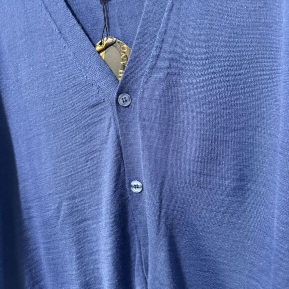 NWT Scala Milano Blue sweater cardigan large - Picture 2 of 5